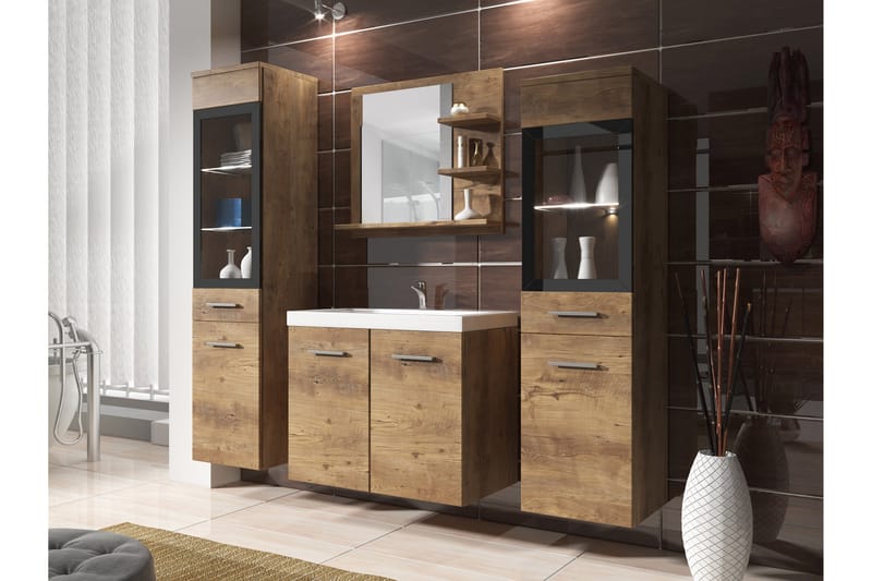 Somender Møbelsæt til Badeværelse 132 cm - Hus & renovering - Køkken & bad - Badeværelse - Badeværelsesmøbler - Komplette møbelpakker