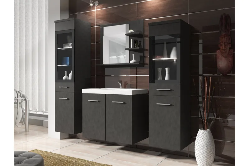 Somender Møbelsæt til Badeværelse 132 cm - Hus & renovering - Køkken & bad - Badeværelse - Badeværelsesmøbler - Komplette møbelpakker