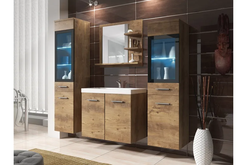 Somender Møbelsæt til Badeværelse 132 cm - Hus & renovering - Køkken & bad - Badeværelse - Badeværelsesmøbler - Komplette møbelpakker