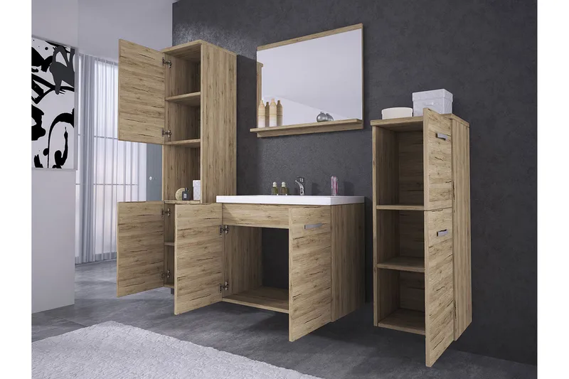 Sonaki Møbelsæt til Badeværelse 133 cm - Hus & renovering - Køkken & bad - Badeværelse - Badeværelsesmøbler - Komplette møbelpakker