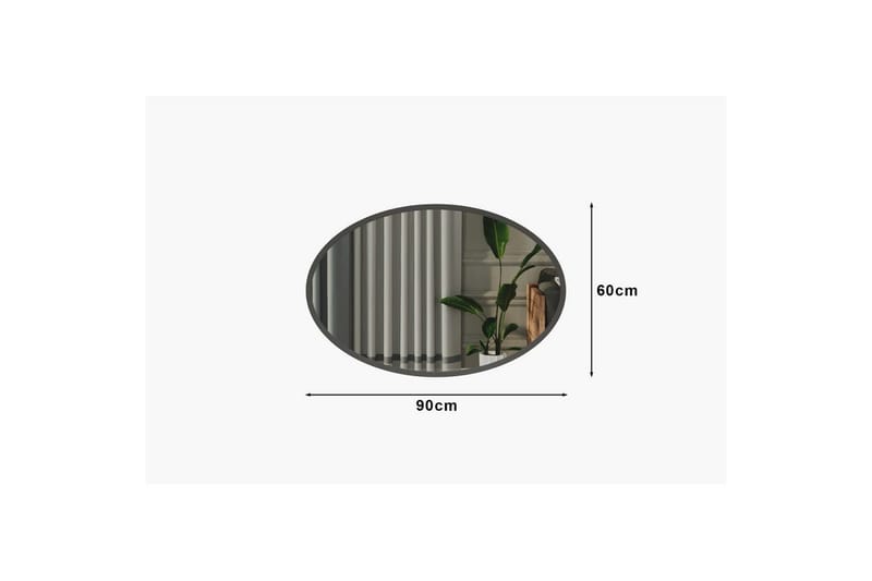 Spejl Dymra Antracit - Antracit - Hus & renovering - Køkken & bad - Badeværelse - Badeværelsesmøbler - Badeværelsesspejl