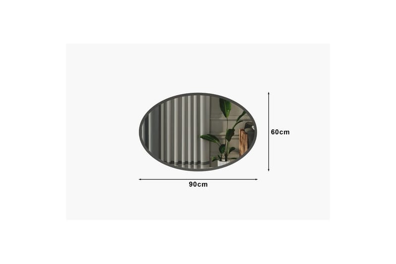 Spejl Dymra Antracit - Antracit - Hus & renovering - Køkken & bad - Badeværelse - Badeværelsesmøbler - Badeværelsesspejl