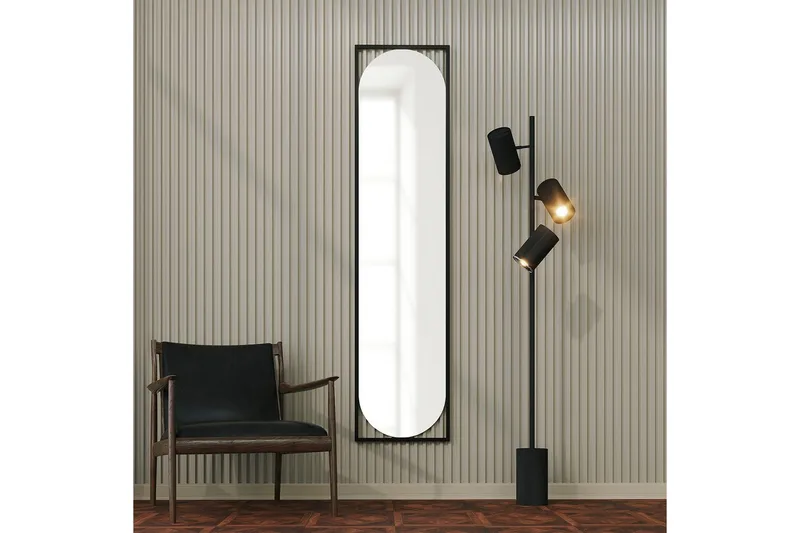 Spejl Norvia Sort - Sort - Hus & renovering - Køkken & bad - Badeværelse - Badeværelsesmøbler - Badeværelsesspejl