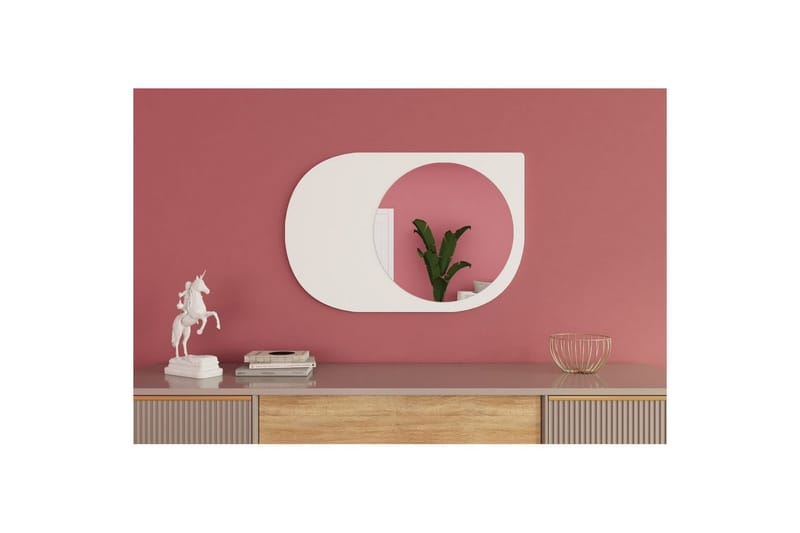 Spejl Ravidas Hvid - Hvid - Hus & renovering - Køkken & bad - Badeværelse - Badeværelsesmøbler - Badeværelsesspejl