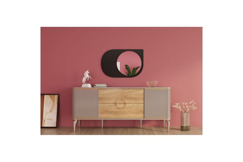 Spejl Ravidas Sort - Sort - Hus & renovering - Køkken & bad - Badeværelse - Badeværelsesmøbler - Badeværelsesspejl