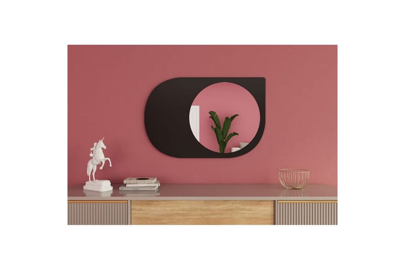 Spejl Ravidas Sort - Sort - Hus & renovering - Køkken & bad - Badeværelse - Badeværelsesmøbler - Badeværelsesspejl