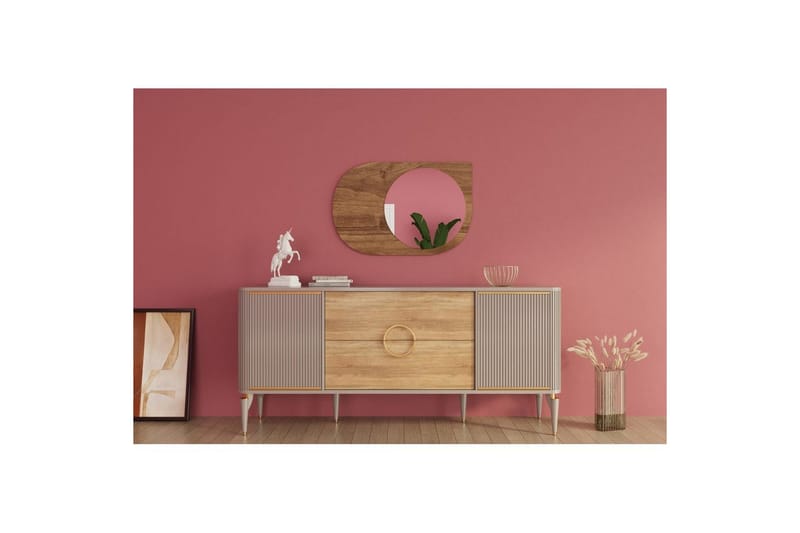 Spejl Ravidas Valnød - Valnød - Hus & renovering - Køkken & bad - Badeværelse - Badeværelsesmøbler - Badeværelsesspejl