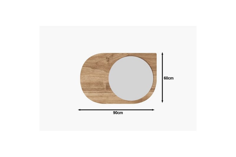 Spejl Ravidas Valnød - Valnød - Hus & renovering - Køkken & bad - Badeværelse - Badeværelsesmøbler - Badeværelsesspejl