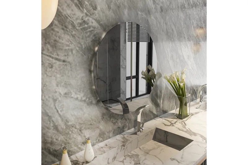 Spejl Torlen Mørkegrå / Sølv - Mørkegrå / Sølv - Hus & renovering - Køkken & bad - Badeværelse - Badeværelsesmøbler - Badeværelsesspejl