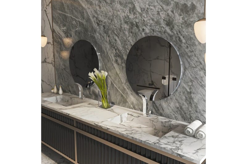 Spejl Torlen Mørkegrå / Sølv - Mørkegrå / Sølv - Hus & renovering - Køkken & bad - Badeværelse - Badeværelsesmøbler - Badeværelsesspejl