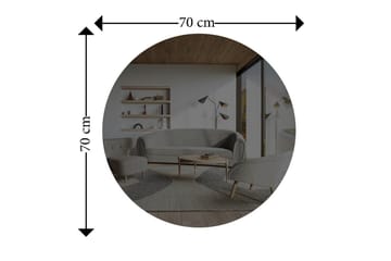 Spejl Torlen Mørkegrå / Sølv - Mørkegrå/Sølv - Hus & renovering - Køkken & bad - Badeværelse - Badeværelsesmøbler - Badeværelsesspejl