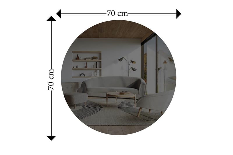 Spejl Torlen Mørkegrå / Sølv - Mørkegrå/Sølv - Hus & renovering - Køkken & bad - Badeværelse - Badeværelsesmøbler - Badeværelsesspejl