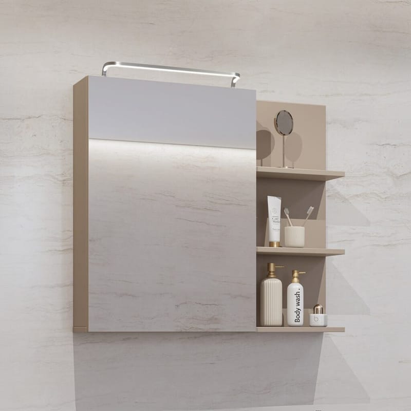 Spejlskab Irvine 1 dør - Congo - Hus & renovering - Køkken & bad - Badeværelse - Badeværelsesmøbler - Spejlskabe