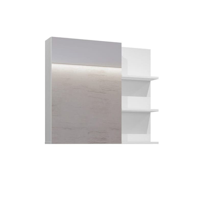 Spejlskab Irvine 1 dør, Hvid glans