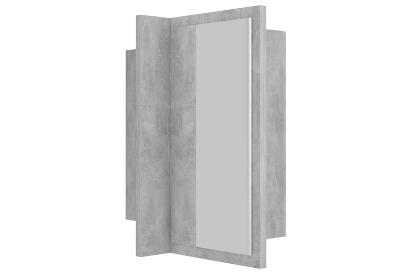 badeværelsesskab m. spejl + LED-lys 40x12x45 cm betongrå - Grå - Hus & renovering - Køkken & bad - Badeværelse - Badeværelsesmøbler - Spejlskabe