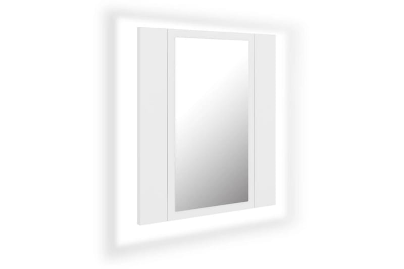 badeværelsesskab m. spejl + LED-lys 40x12x45 cm hvid - Hvid - Hus & renovering - Køkken & bad - Badeværelse - Badeværelsesmøbler - Spejlskabe