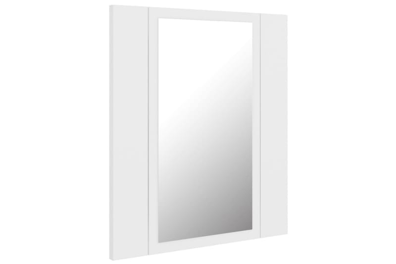 badeværelsesskab m. spejl + LED-lys 40x12x45 cm hvid - Hvid - Hus & renovering - Køkken & bad - Badeværelse - Badeværelsesmøbler - Spejlskabe