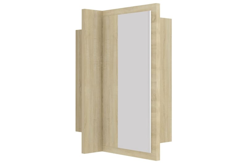 badeværelsesskab m. spejl + LED-lys 40x12x45 cm sonoma-eg - Brun - Hus & renovering - Køkken & bad - Badeværelse - Badeværelsesmøbler - Spejlskabe