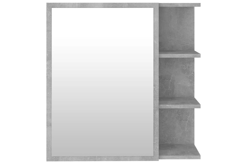 badeværelsesskab m. spejl 62,5x20,5x64 cm spånplade betongrå - Grå - Hus & renovering - Køkken & bad - Badeværelse - Badeværelsesmøbler - Spejlskabe