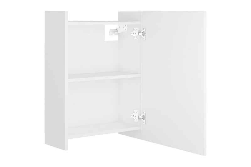 badeværelsesskab m. spejl 62,5x20,5x64 cm spånplade hvid - Hvid - Hus & renovering - Køkken & bad - Badeværelse - Badeværelsesmøbler - Spejlskabe