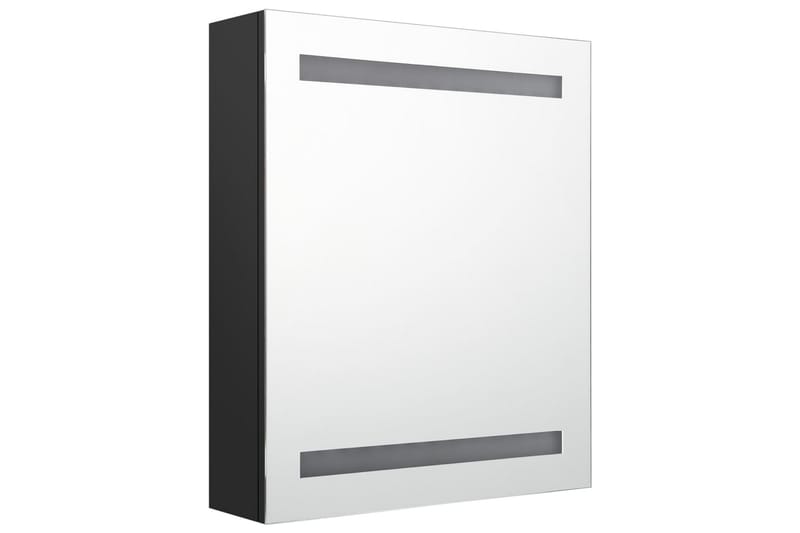badeværelsesskab m. spejl LED 50x14x60 cm sort - Sort - Hus & renovering - Køkken & bad - Badeværelse - Badeværelsesmøbler - Spejlskabe