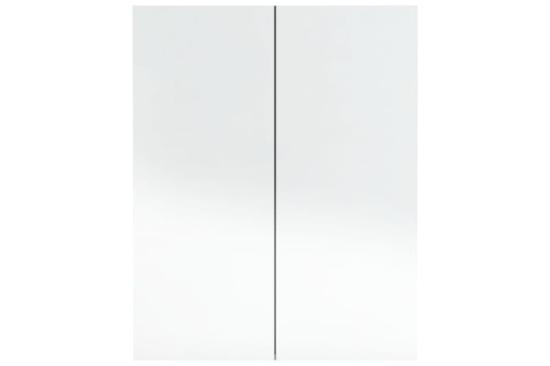 badeværelsesskab med spejl 60x15x75 cm MDF grå - Grå - Spejlskabe