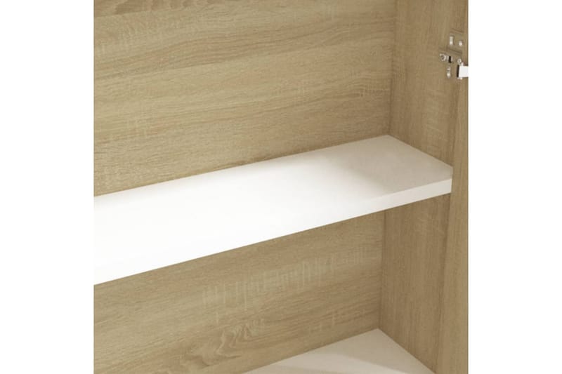 badeværelsesskab med spejl 60x15x75 cm MDF - Hvid - Hus & renovering - Køkken & bad - Badeværelse - Badeværelsesmøbler - Spejlskabe