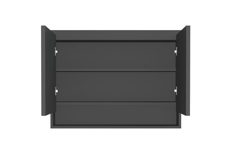 badeværelsesskab med spejl 80x15x60 cm MDF antracitgrå - Antracit - Hus & renovering - Køkken & bad - Badeværelse - Badeværelsesmøbler - Spejlskabe