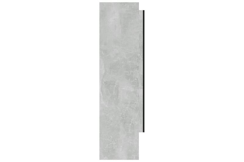 badeværelsesskab med spejl 80x15x60 cm MDF betongrå - Grå - Spejlskabe
