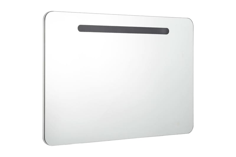 Badeværelsesskab med spejl LED 80 x 11 x 55 cm - Hvid - Spejlskabe