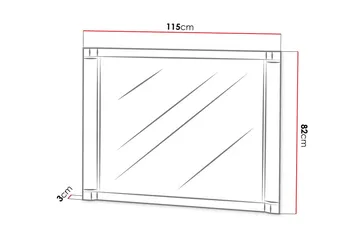 Dallas spejlskab 115x1x82 cm - Hus & renovering - Køkken & bad - Badeværelse - Badeværelsesmøbler - Spejlskabe