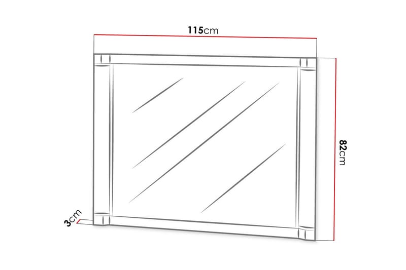Dallas spejlskab 115x1x82 cm - Hus & renovering - Køkken & bad - Badeværelse - Badeværelsesmøbler - Spejlskabe