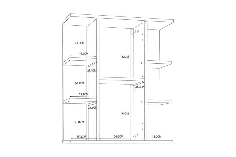 Elsassona Vægskab 26x60 cm - Hvid - Hus & renovering - Køkken & bad - Badeværelse - Badeværelsesmøbler - Spejlskabe