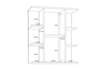 Elsassona Vægskab 26x60 cm - Hvid - Hus & renovering - Køkken & bad - Badeværelse - Badeværelsesmøbler - Spejlskabe
