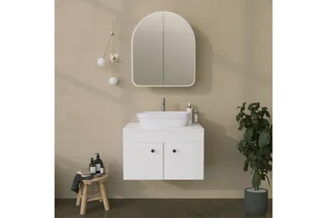 Heren Vægskab med spejl 45 cm - Hvid - Hus & renovering - Køkken & bad - Badeværelse - Badeværelsesmøbler - Spejlskabe