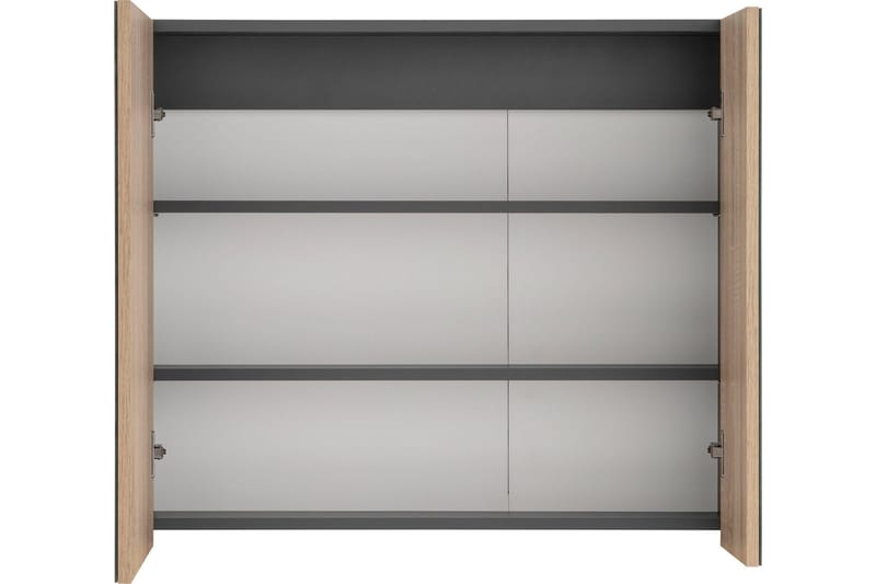 Hudnall Vægskab 2 Dørre - Antracit/Hvid - Hus & renovering - Køkken & bad - Badeværelse - Badeværelsesmøbler - Spejlskabe