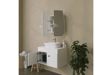Patni Vægskab med spejl 45 cm - Hvid - Hus & renovering - Køkken & bad - Badeværelse - Badeværelsesmøbler - Spejlskabe