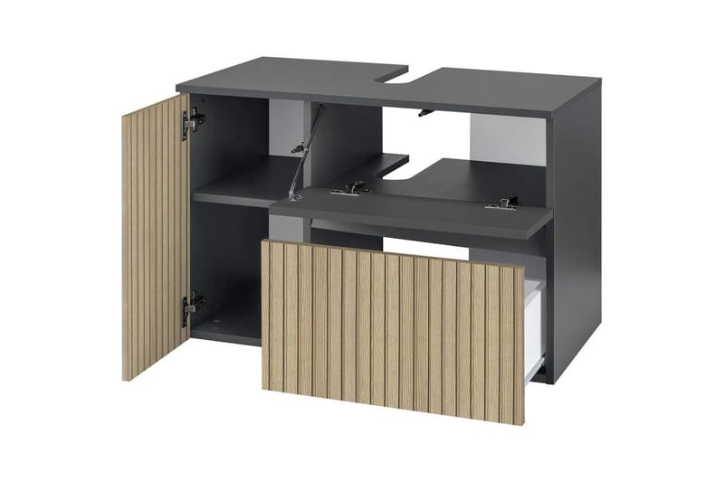 Tvättställsskåp & kommod Loft24 Wisla Tvättställsskåp 80 cm Natur - Hus & renovering - Køkken & bad - Badeværelse - Badeværelsesmøbler - Underskab badeværelse