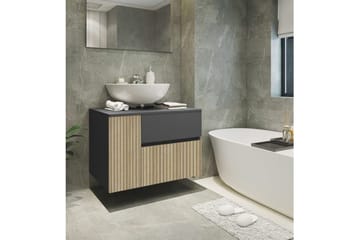 Tvättställsskåp & kommod Loft24 Wisla Tvättställsskåp 80 cm Natur - Hus & renovering - Køkken & bad - Badeværelse - Badeværelsesmøbler - Underskab badeværelse