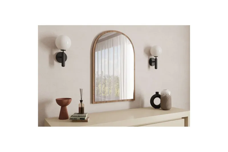 Ulren Badeværelsesspejl 60 cm - Valnød - Hus & renovering - Køkken & bad - Badeværelse - Badeværelsesmøbler - Badeværelsesspejl