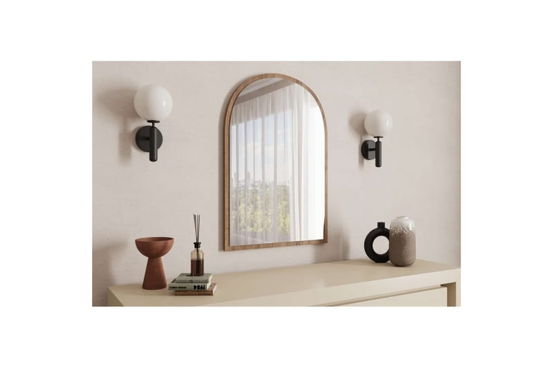 Ulren Badeværelsesspejl 60 cm - Valnød - Hus & renovering - Køkken & bad - Badeværelse - Badeværelsesmøbler - Badeværelsesspejl