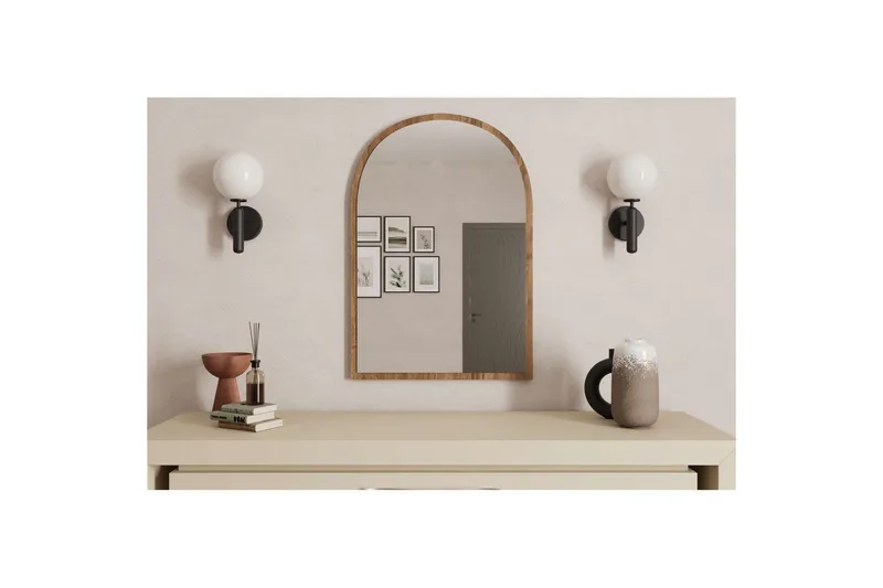 Ulren Badeværelsesspejl 60 cm - Valnød - Hus & renovering - Køkken & bad - Badeværelse - Badeværelsesmøbler - Badeværelsesspejl