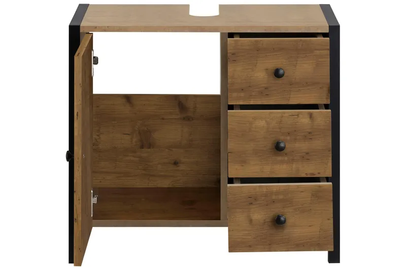 Bagnum tørrestativ 60 cm - Brun/sort - Hus & renovering - Køkken & bad - Badeværelse - Badeværelsesmøbler - Underskab badeværelse