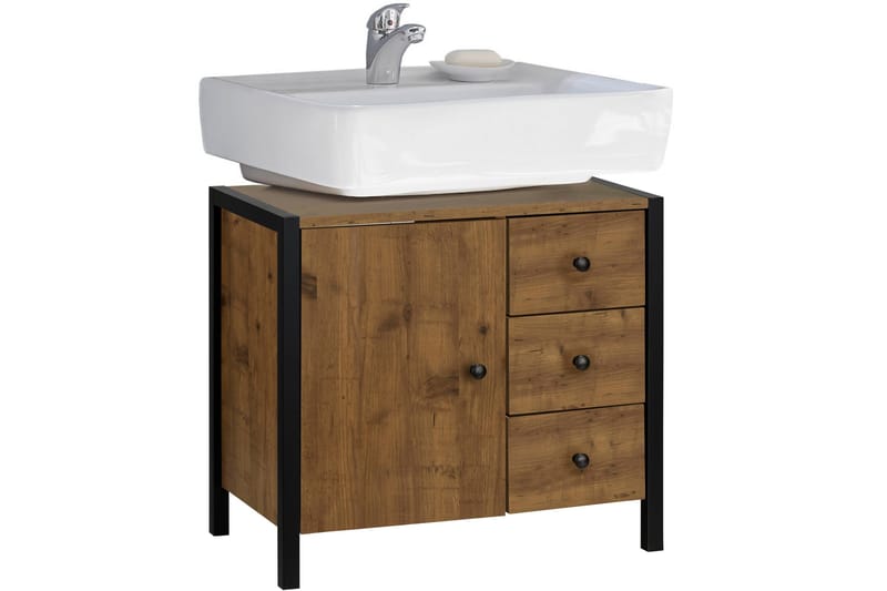 Bagnum tørrestativ 60 cm - Brun/sort - Hus & renovering - Køkken & bad - Badeværelse - Badeværelsesmøbler - Underskab badeværelse