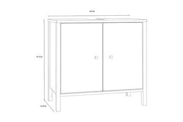 Elsassona Underskab 35x64 cm 2 Skab - Hvid - Hus & renovering - Køkken & bad - Badeværelse - Badeværelsesmøbler - Underskab badeværelse