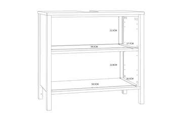 Elsassona Underskab 35x64 cm 2 Skab - Hvid - Hus & renovering - Køkken & bad - Badeværelse - Badeværelsesmøbler - Underskab badeværelse