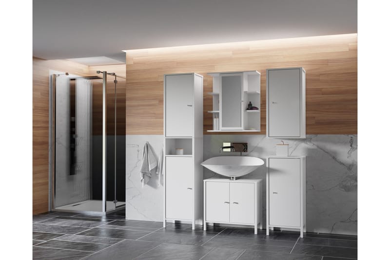 Elsassona Underskab 35x64 cm 2 Skuffer - Hvid - Hus & renovering - Køkken & bad - Badeværelse - Badeværelsesmøbler - Underskab badeværelse