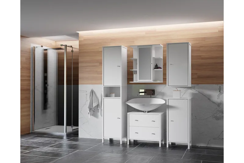 Elsassona Underskab 35x64 cm 2 Skuffer - Hvid - Hus & renovering - Køkken & bad - Badeværelse - Badeværelsesmøbler - Underskab badeværelse