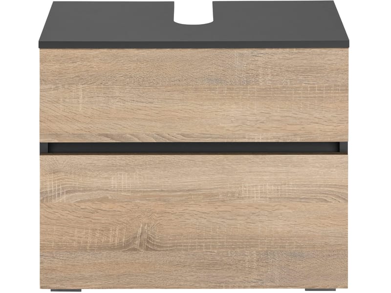 Hudnall Underskab 60x35 cm - Antracit/Natur - Hus & renovering - Køkken & bad - Badev ærelse - Badeværelsesmøbler - Underskab badeværelse
