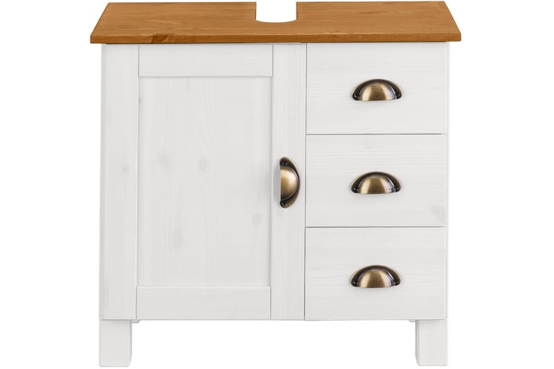 Moglielle Tvättställsskåp White/Brown - Hus & renovering - Køkken & bad - Badeværelse - Badeværelsesmøbler - Underskab badeværelse
